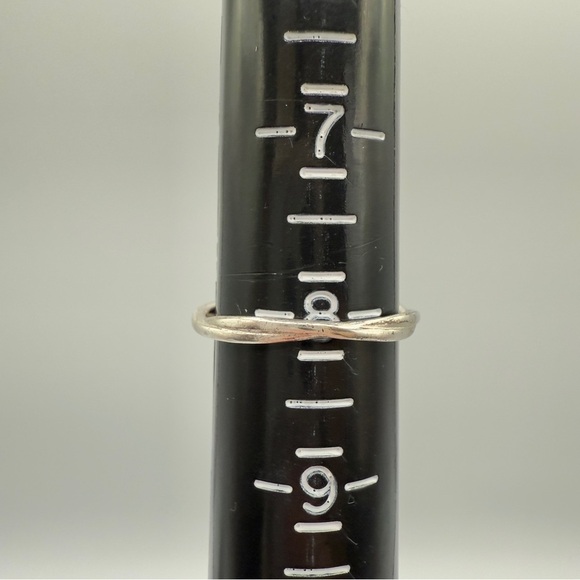 Faux Engagement Glamour Ring Marked 925 with CZ Stones - Size 8 - Picture 16 of 17